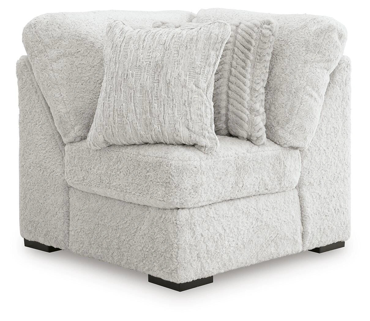 Sofá modular de peluche con chaise longue