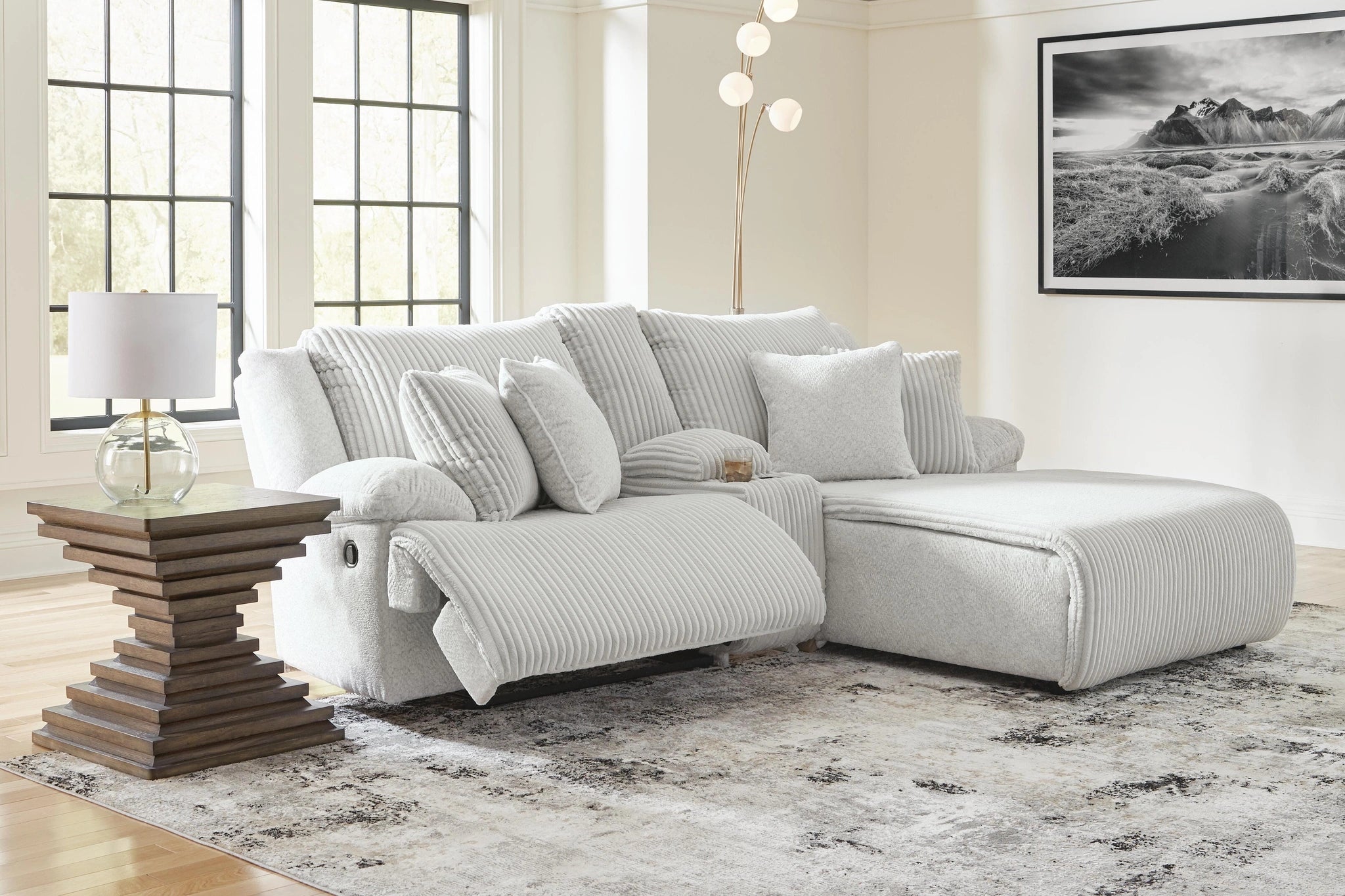 Sofá Seccional Reclinable de Primera Calidad con Chaise