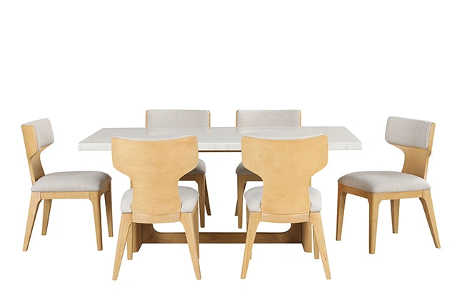 Juego de comedor Caerwys de 7 piezas