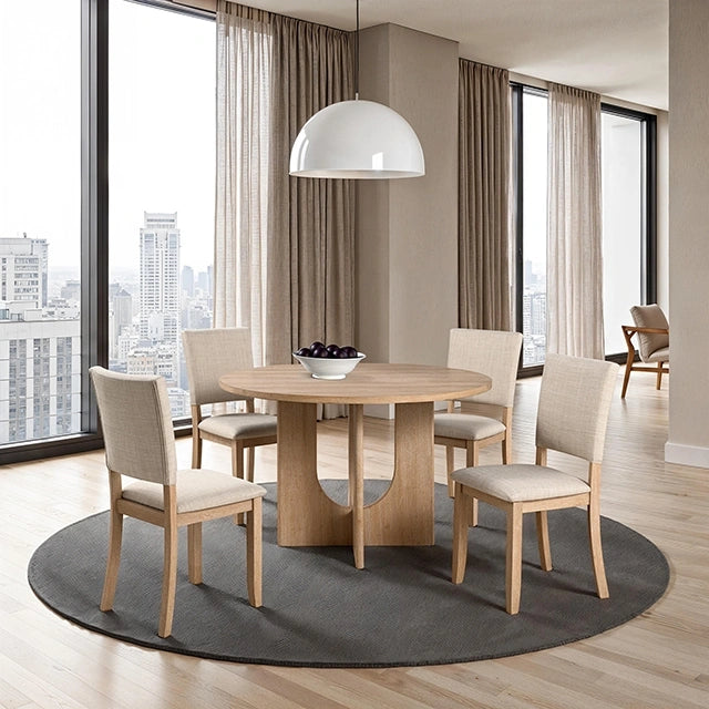 Juego de comedor redondo de 5 piezas Oberto