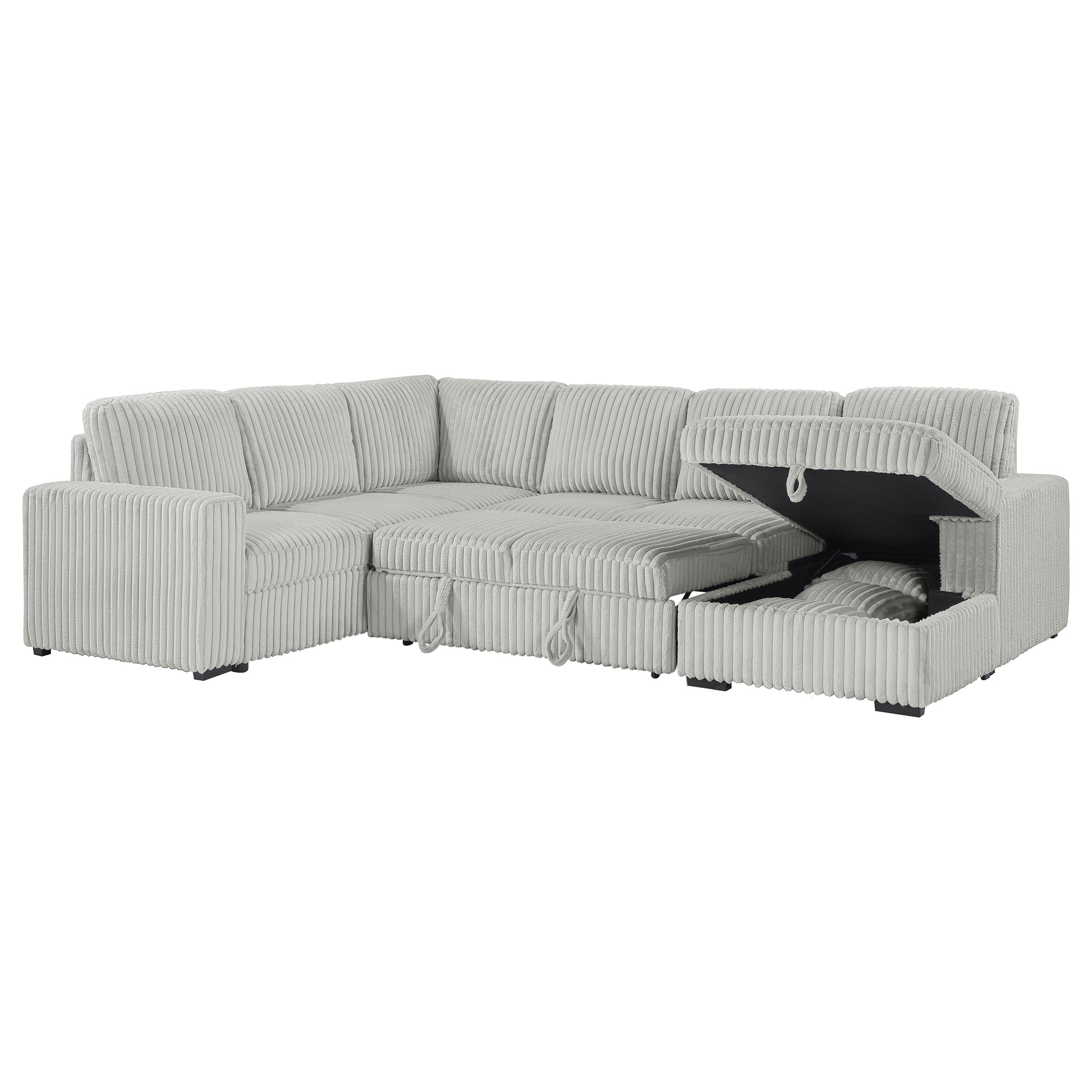 Devonshire Pull-Out Sleeper Sectional Sofa