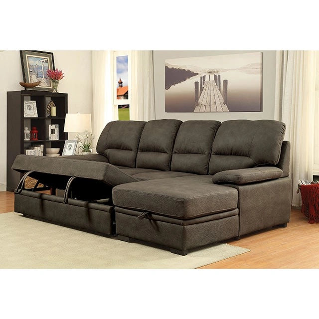 Seccional ALCESTER Brown & Gray con Sofá Cama, Fresno