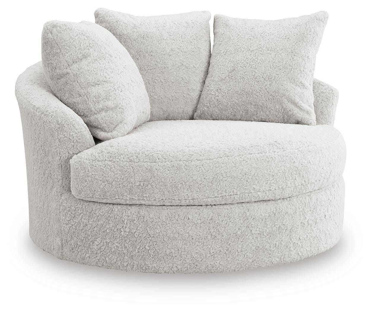 Sillón Giratorio Extra Grande de Peluche Acolchado