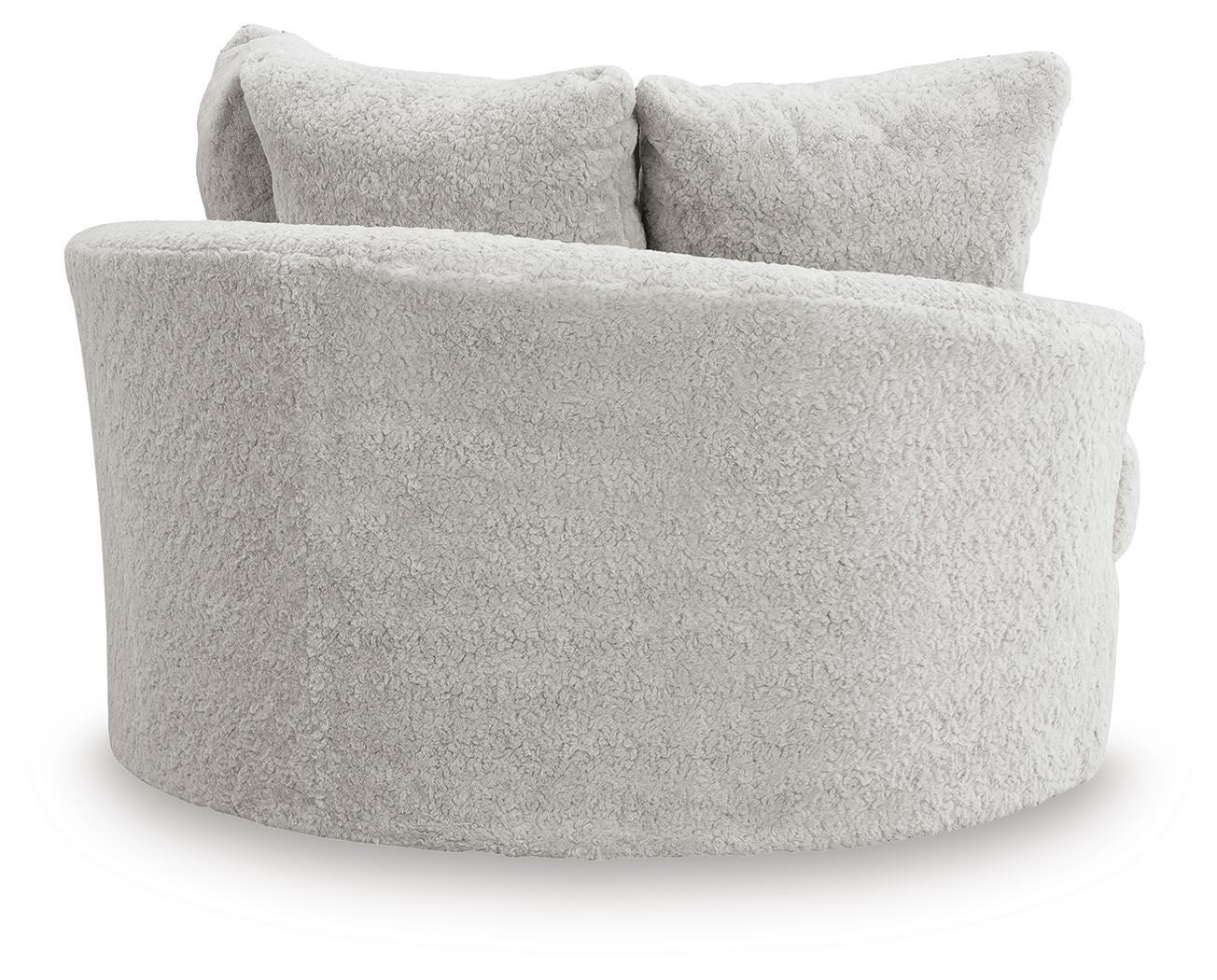 Sillón Giratorio Extra Grande de Peluche Acolchado