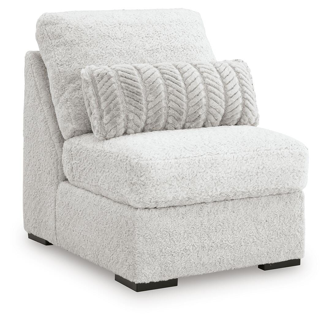 Sofá modular de peluche con chaise longue
