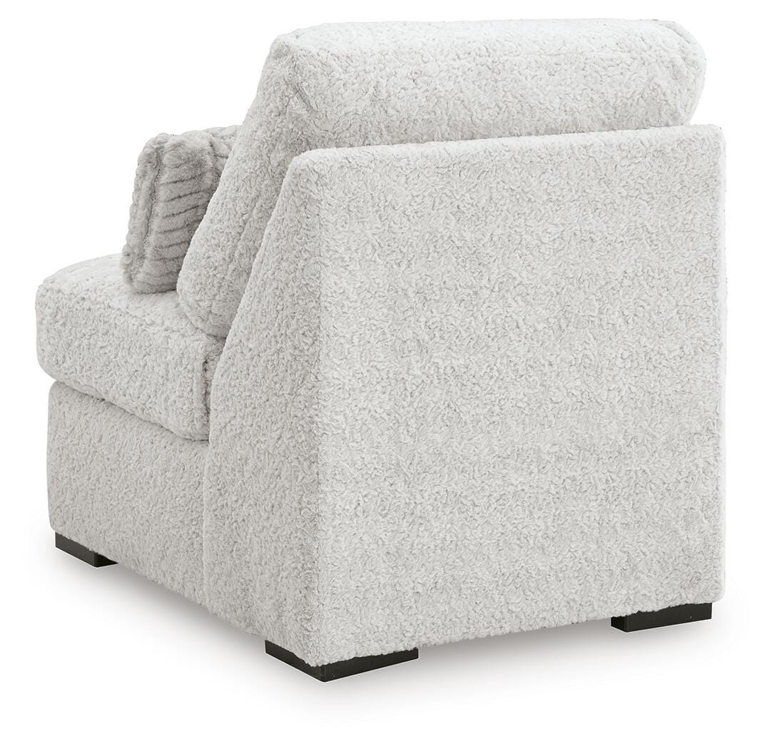 Sofá modular de peluche con chaise longue