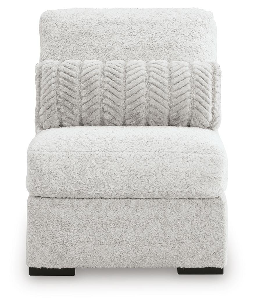 Sofá modular de peluche con chaise longue