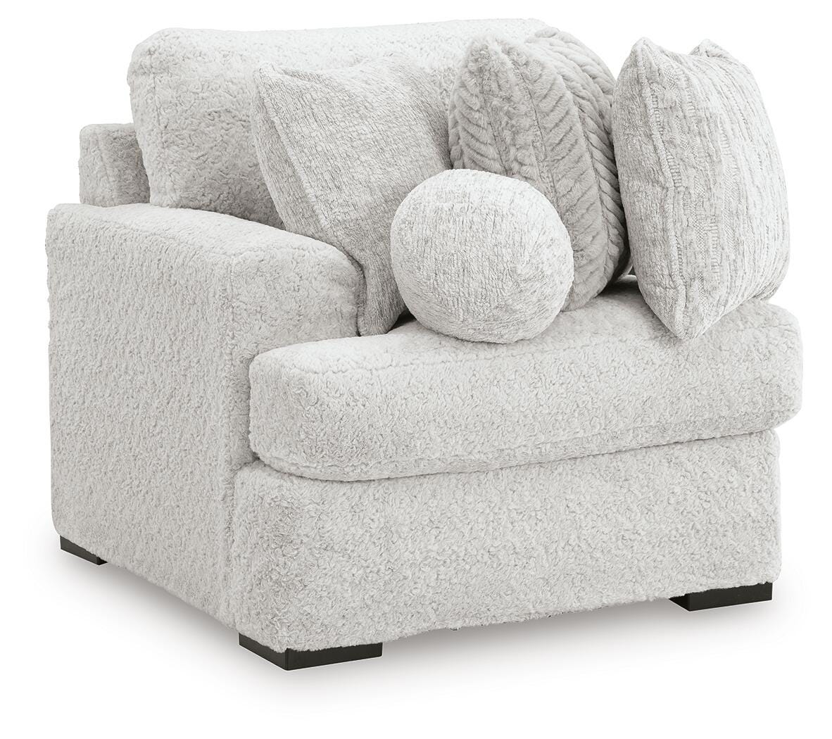 Sofá modular de peluche con chaise longue
