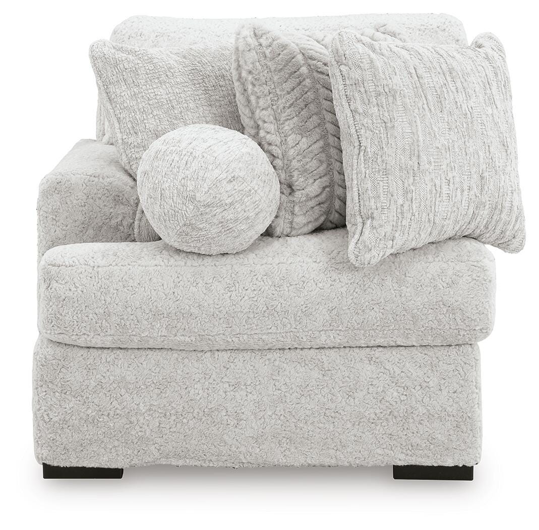 Sofá modular de peluche con chaise longue