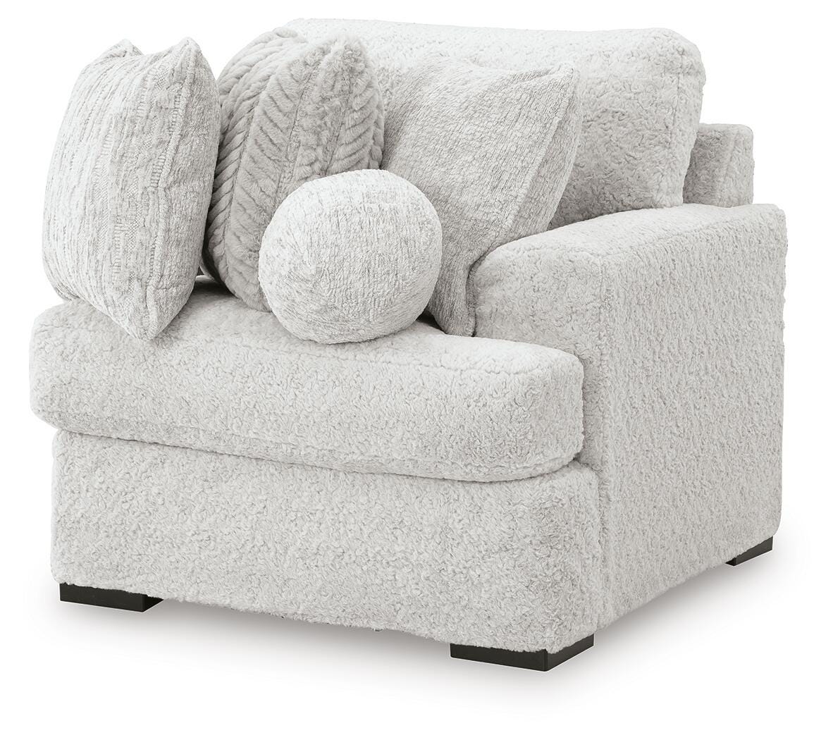 Sofá modular de peluche con chaise longue