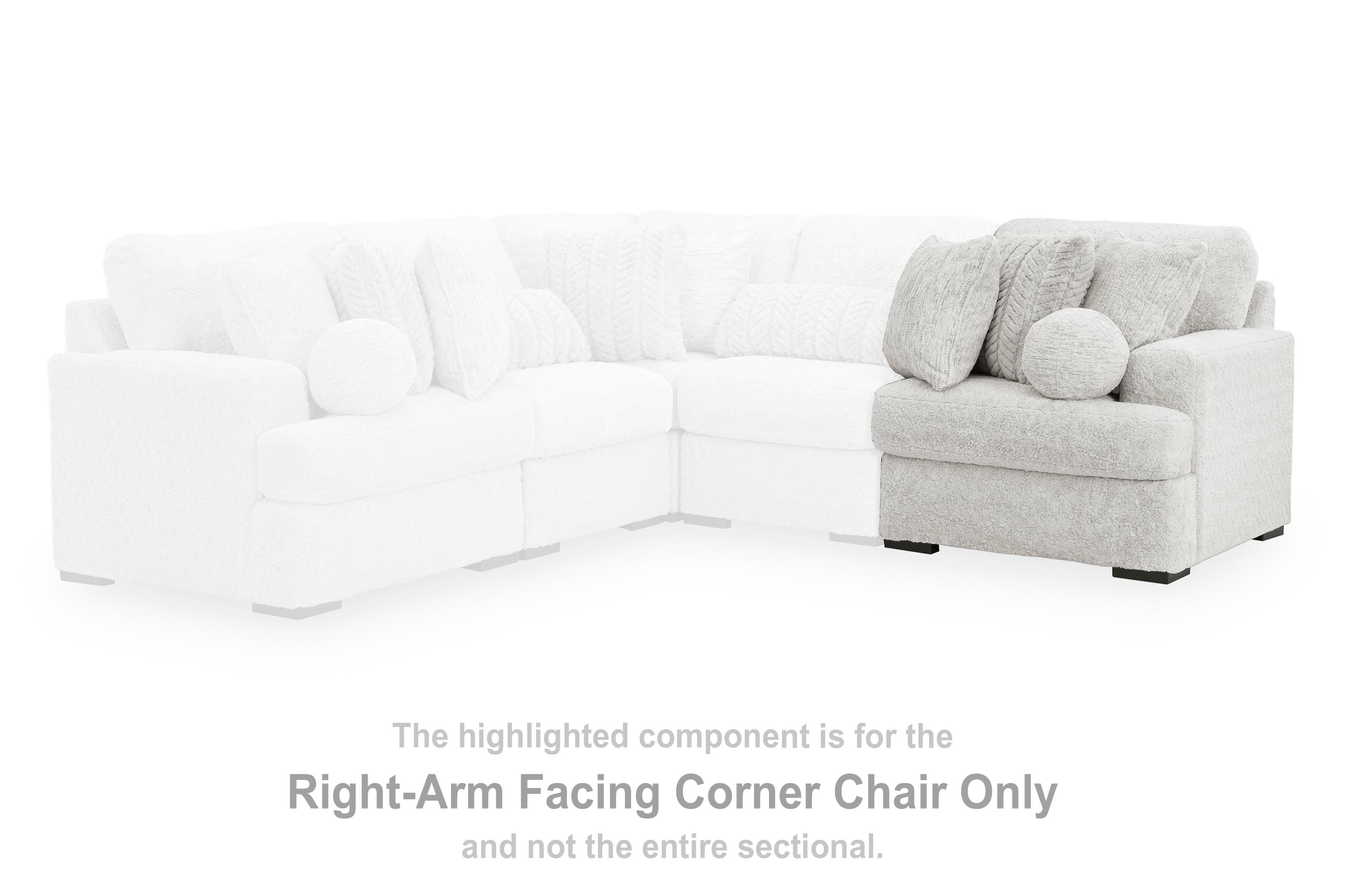 Sofá modular de peluche con chaise longue