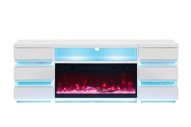 Mueble para TV Terni con chimenea