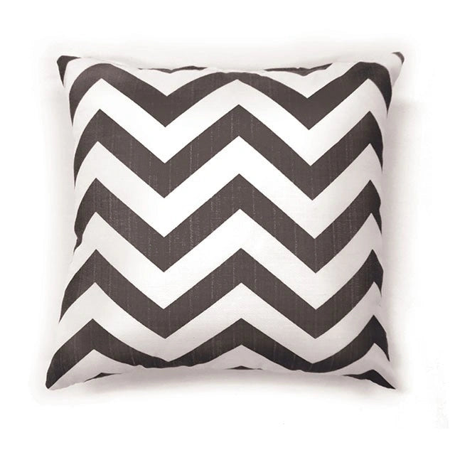 Almohada ZOE de 22" X 22", Chevron gris (2/CTN)
