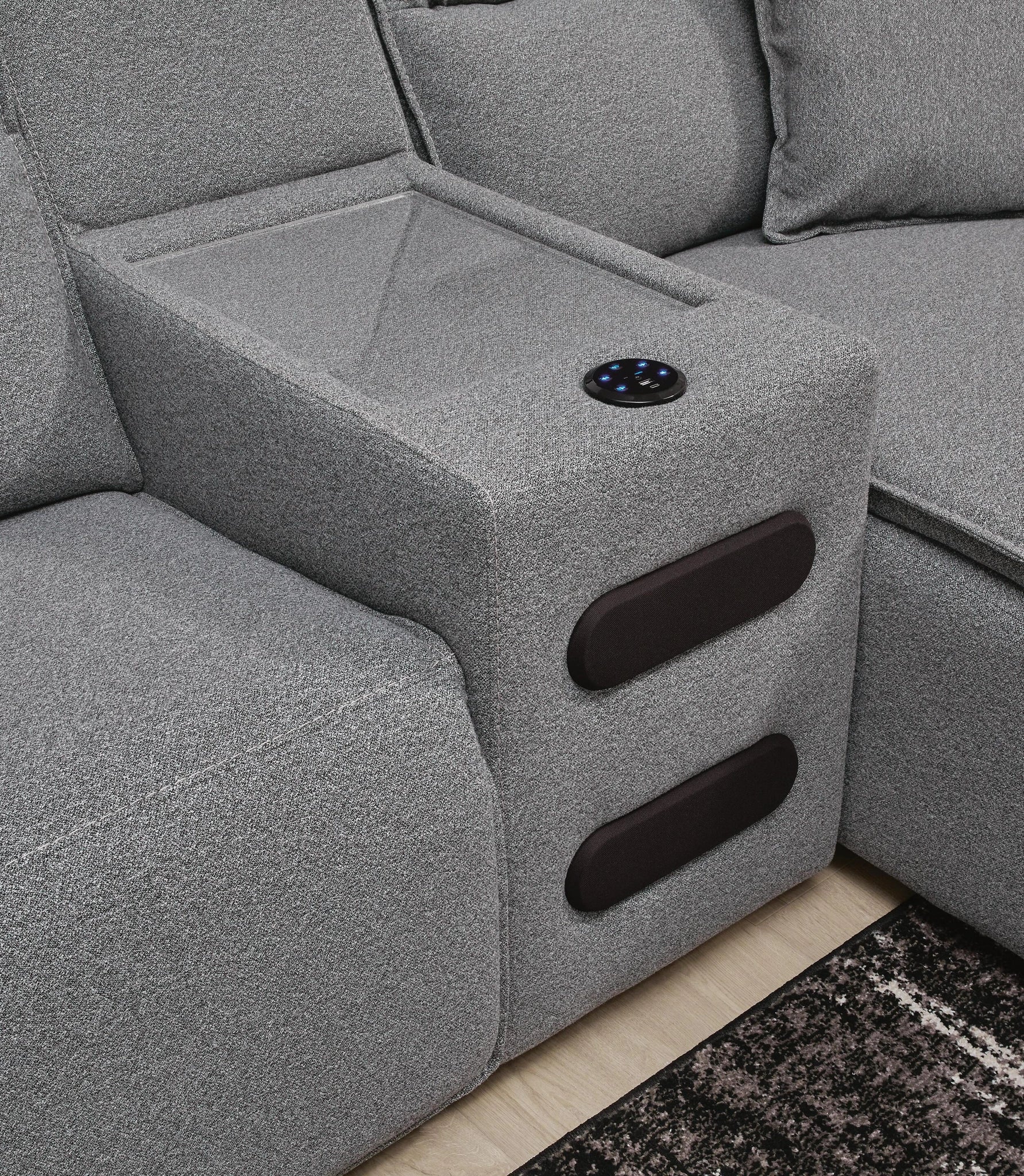 Seccional reclinable eléctrico Modmax con chaise longue
