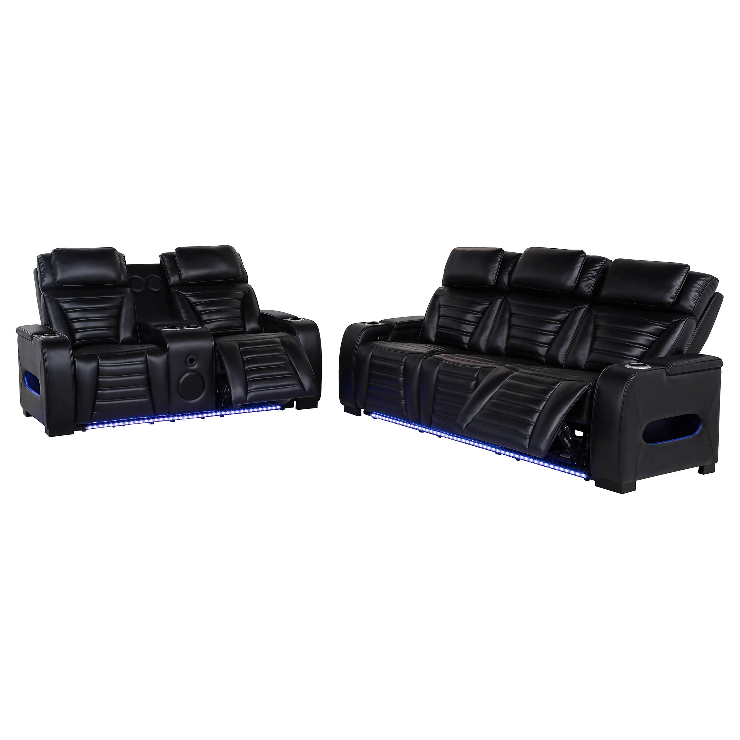 Juego de Sofás Reclinables Eléctricos Zuma Dual