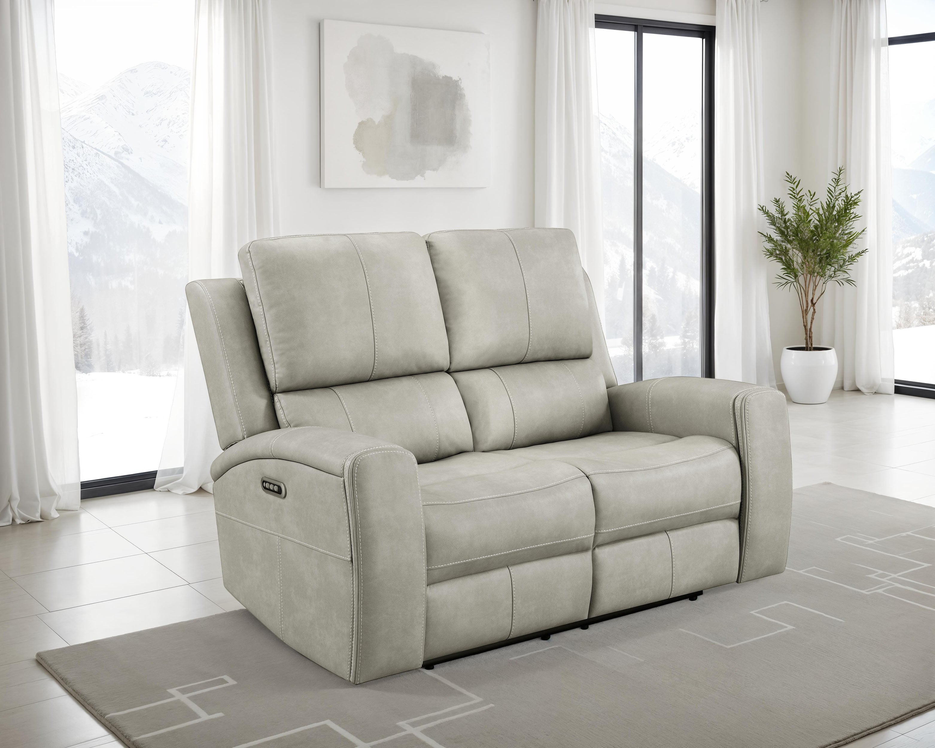 Sofá de dos plazas reclinable Brickston Triple Power