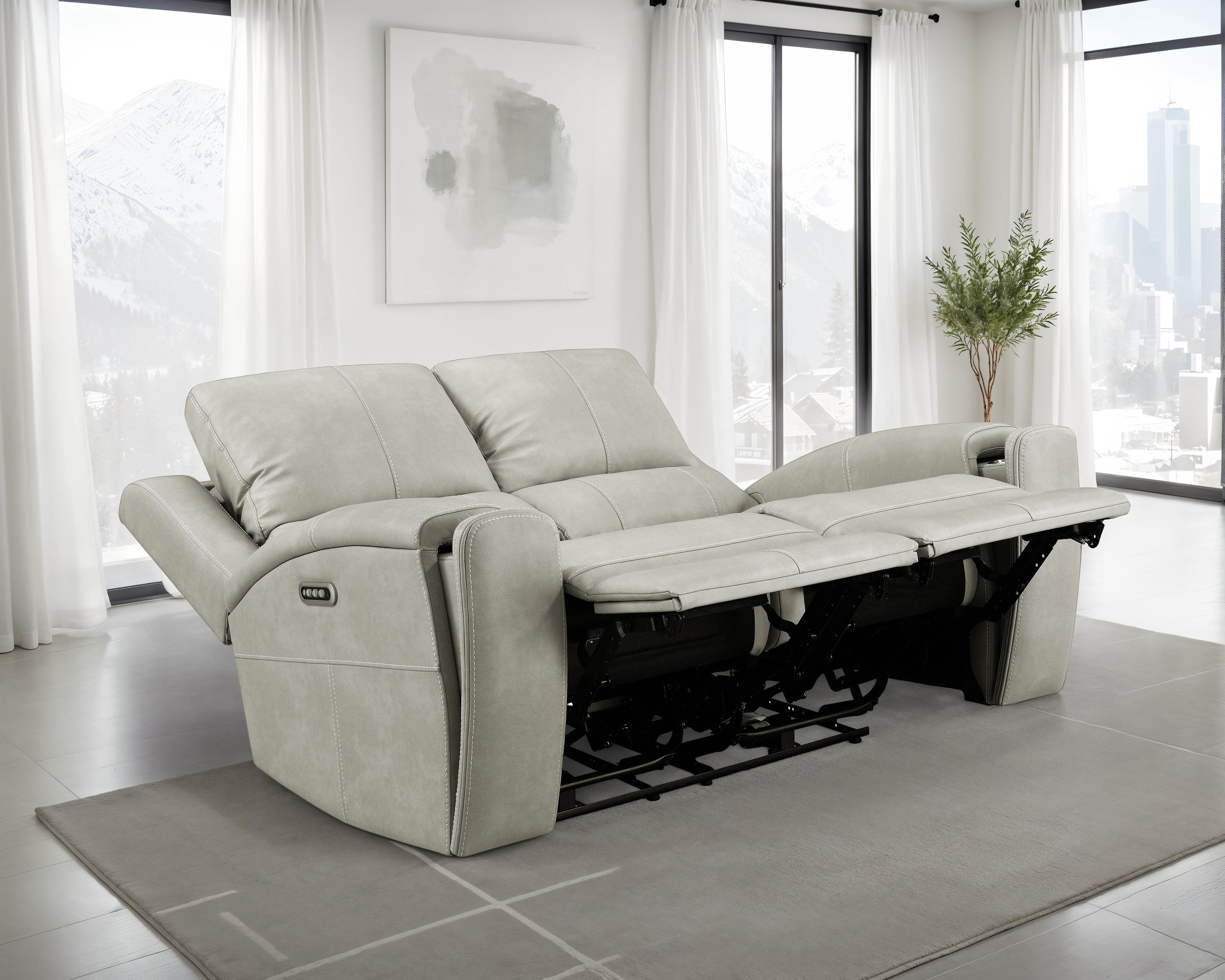 Sofá de dos plazas reclinable Brickston Triple Power