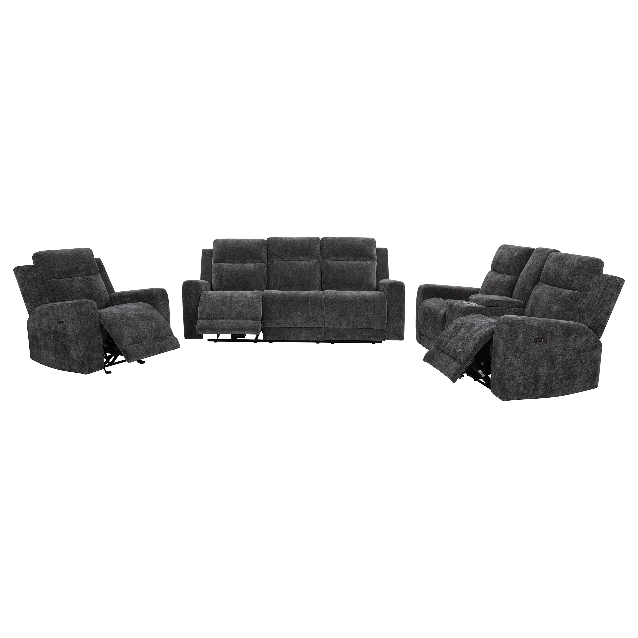 Juego de sofá reclinable eléctrico Kennett