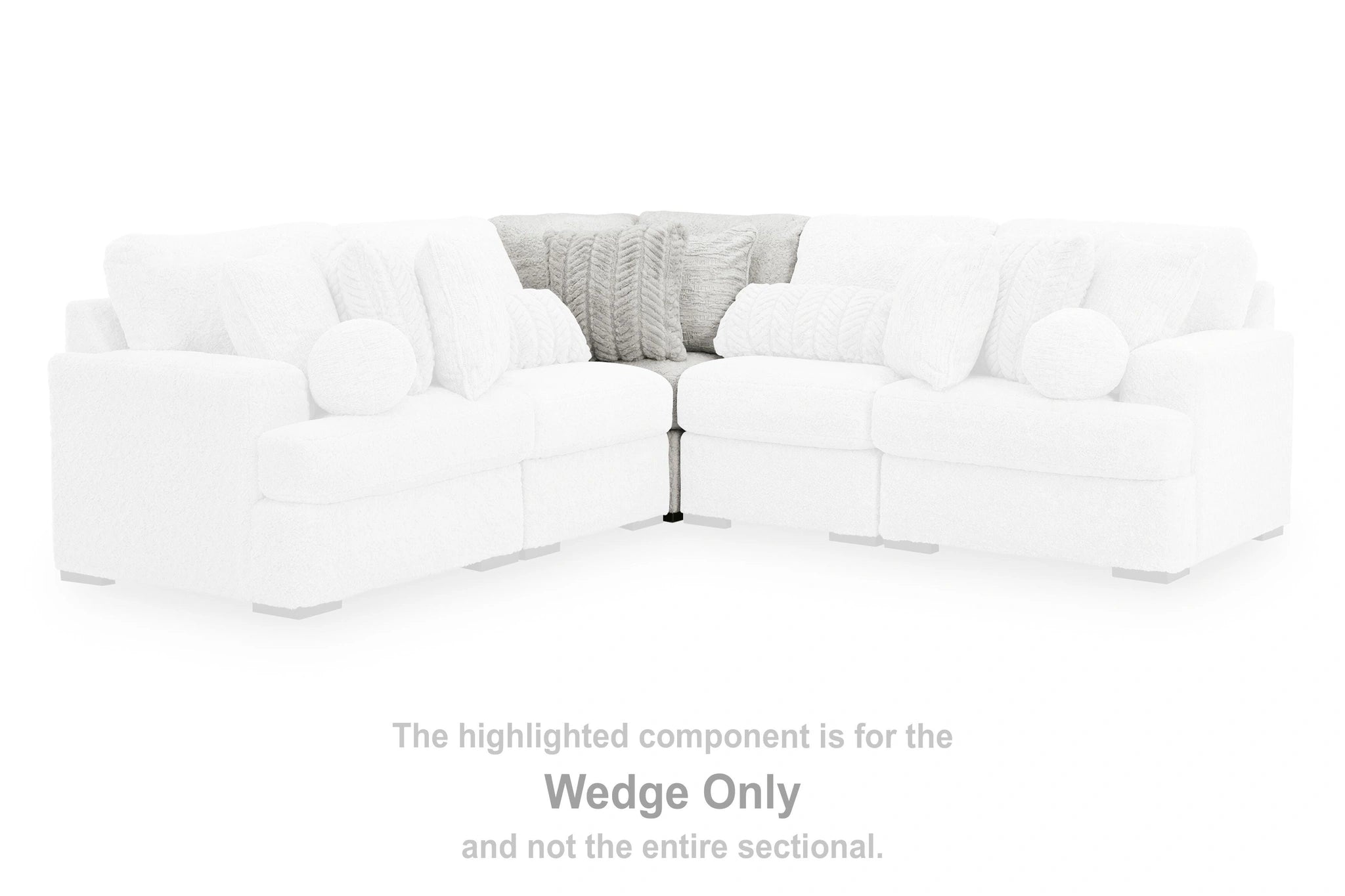 Sofá modular de peluche con chaise longue