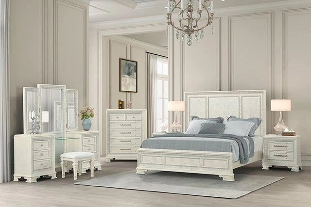 Stella Mia Cama Blanco y Blanco