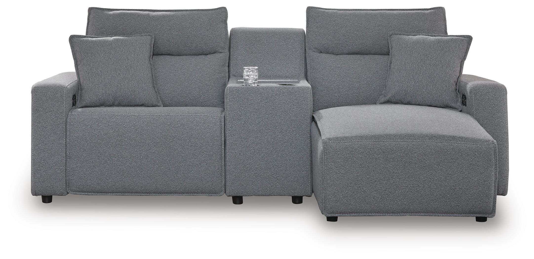 Seccional reclinable eléctrico Modmax con chaise longue