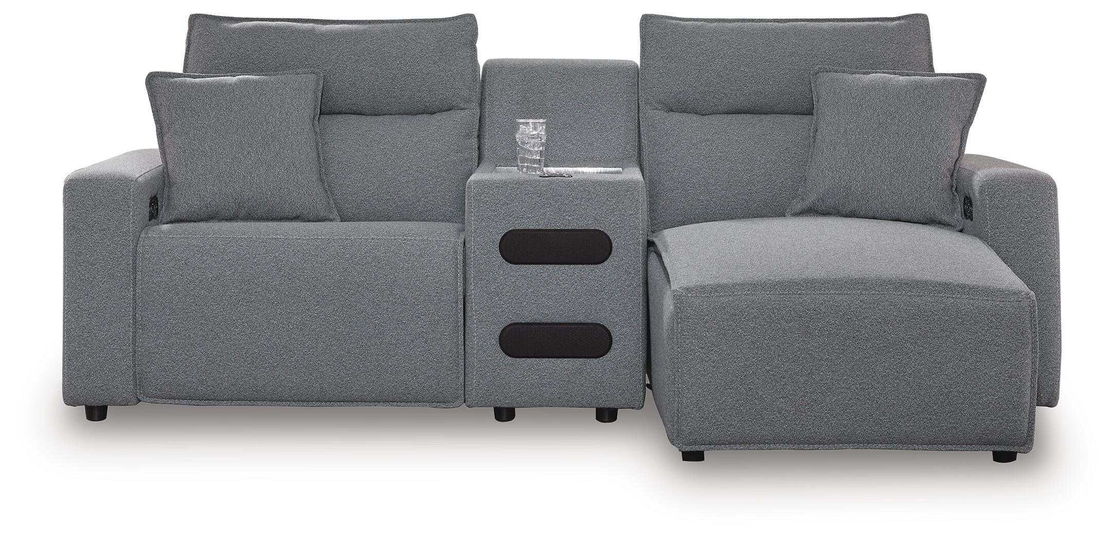 Seccional reclinable eléctrico Modmax con chaise longue