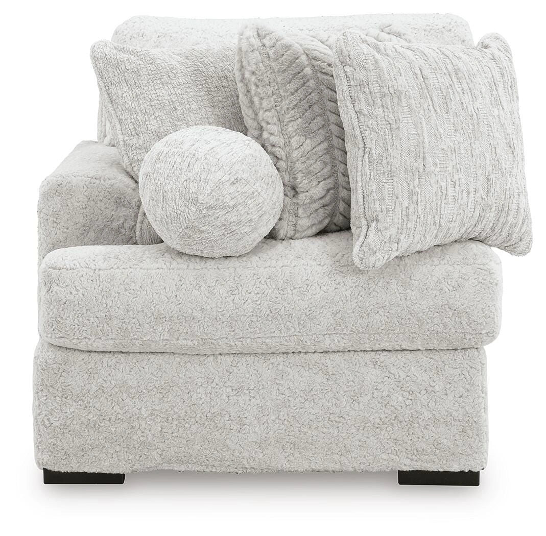 Sofá modular de peluche con chaise longue
