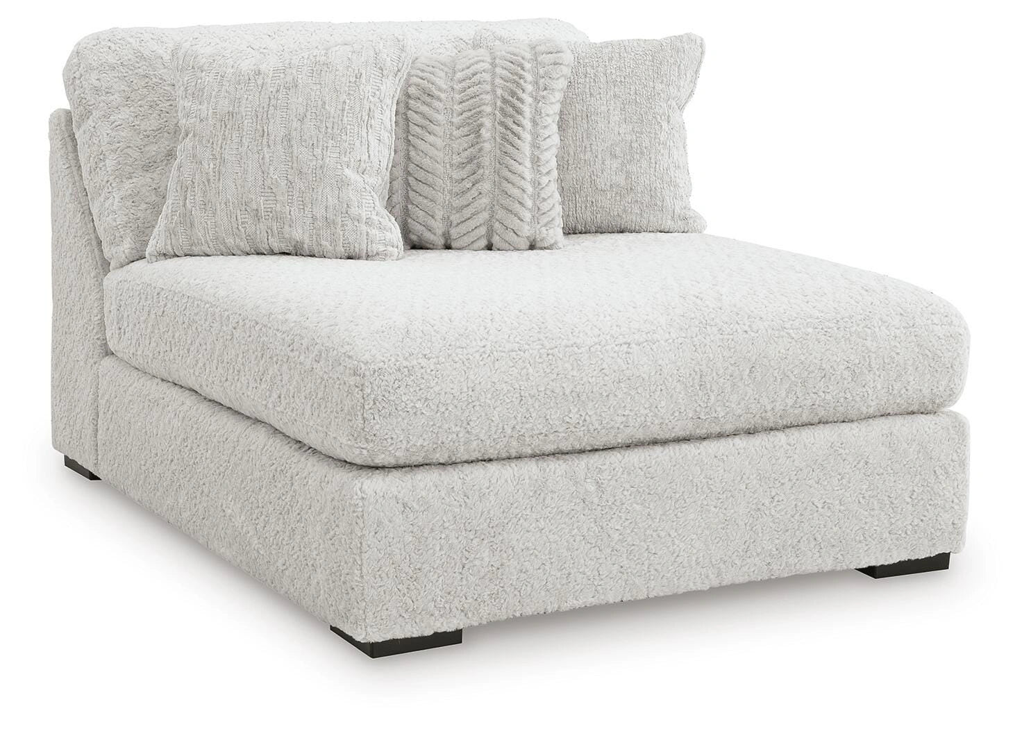 Sofá modular de peluche con chaise longue