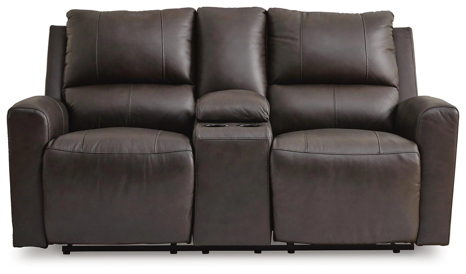 Sofá de dos plazas reclinable eléctrico Boxmere con consola