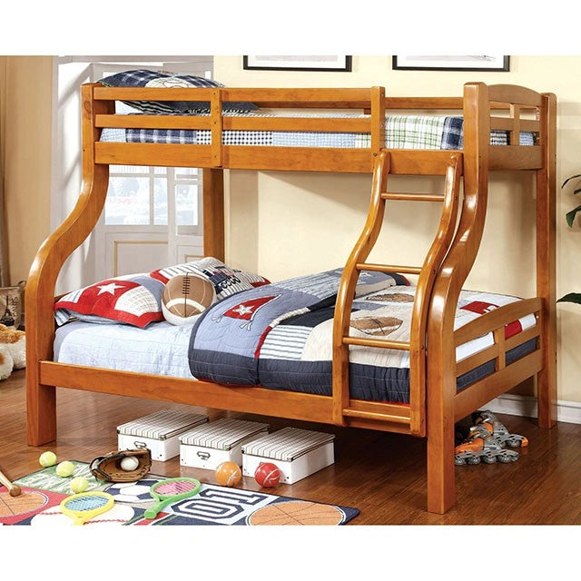 SOLPINE Litera Twin/Full Gris y Roble