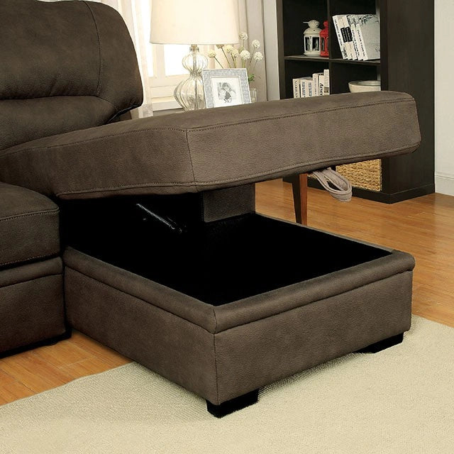 Seccional ALCESTER Brown & Gray con Sofá Cama, Fresno