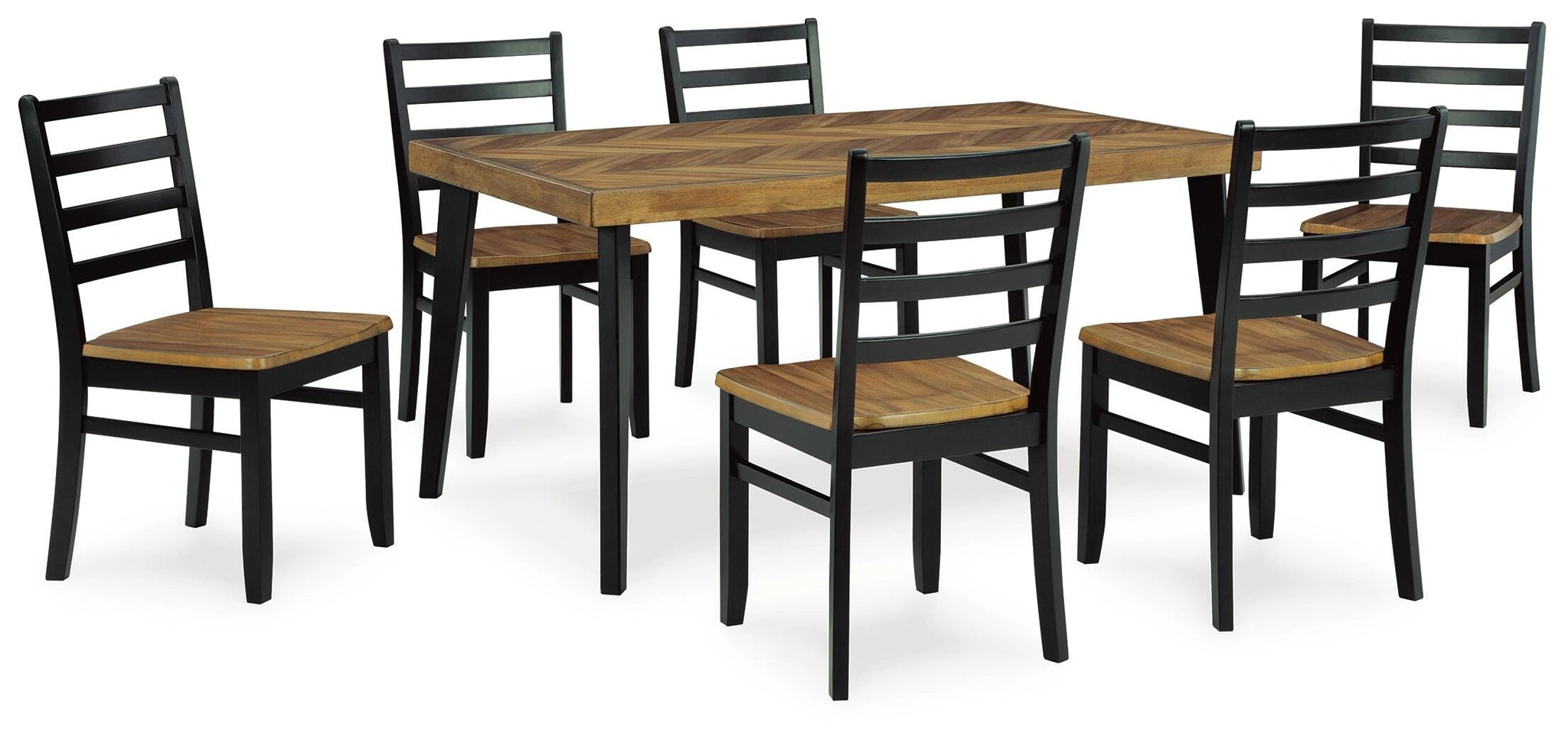 Mesa de comedor Blondon y 6 sillas (juego de 7)