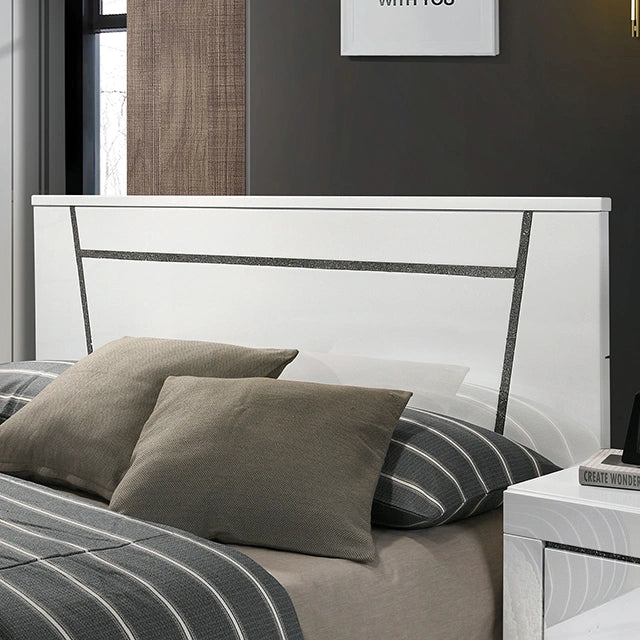Cama Cal.King MAGDEBURG, blanco y negro