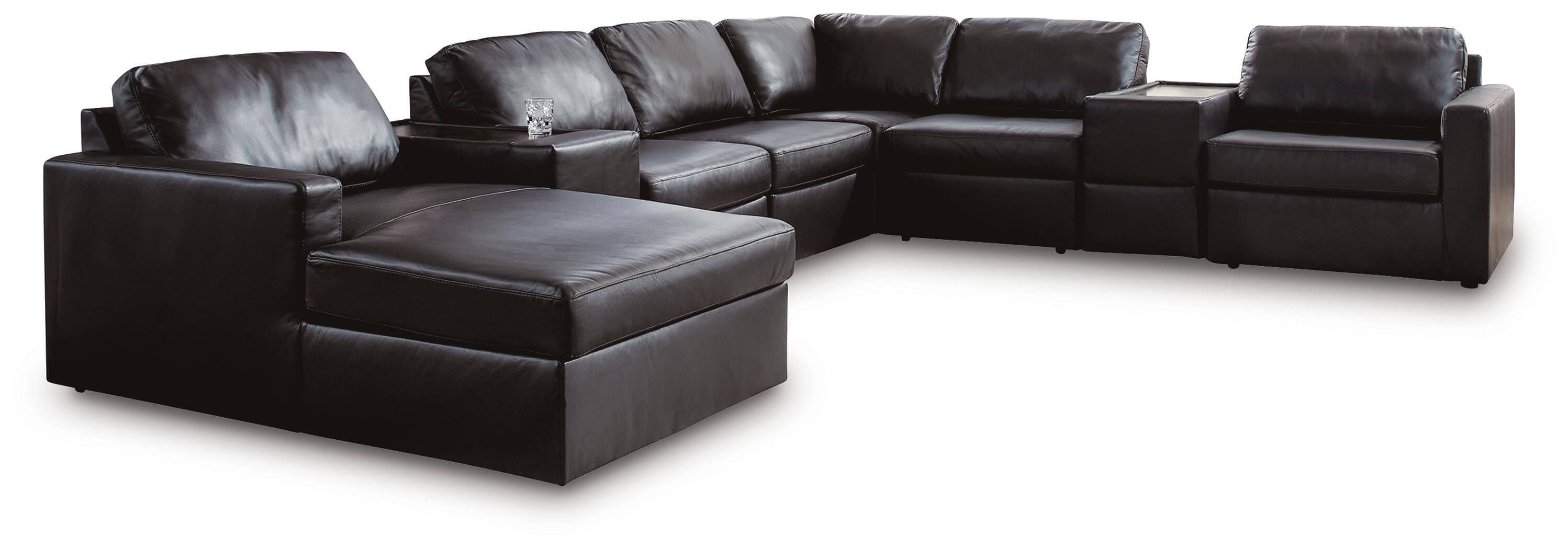 Seccional Modmax II con Chaise y Consolas de Almacenamiento