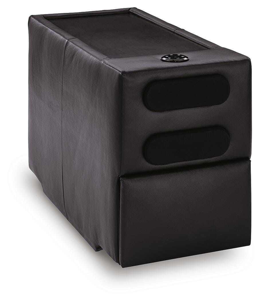 Sofá biplaza modular Modmax II con consola de audio
