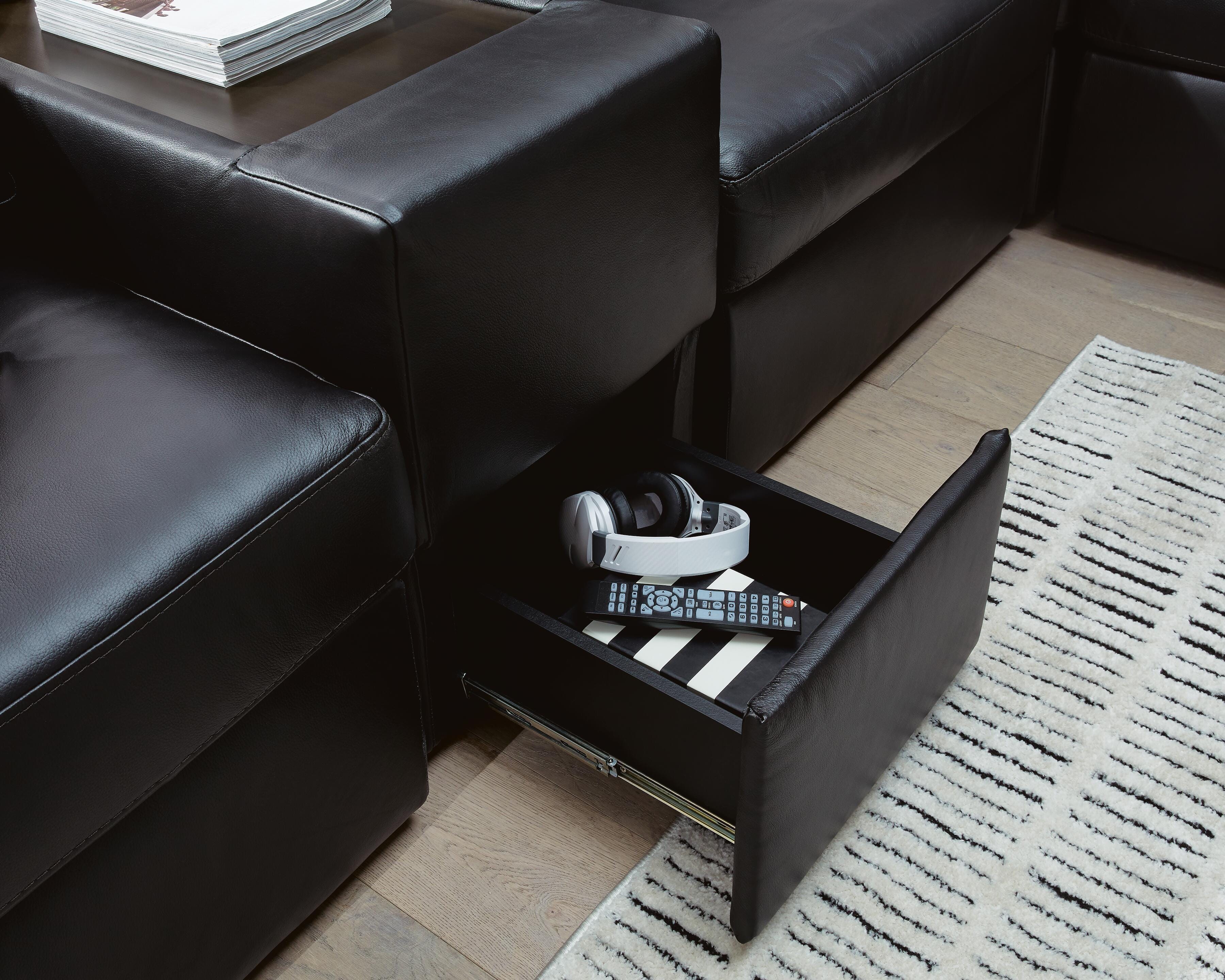 Seccional Modmax II con Chaise y Consolas de Almacenamiento