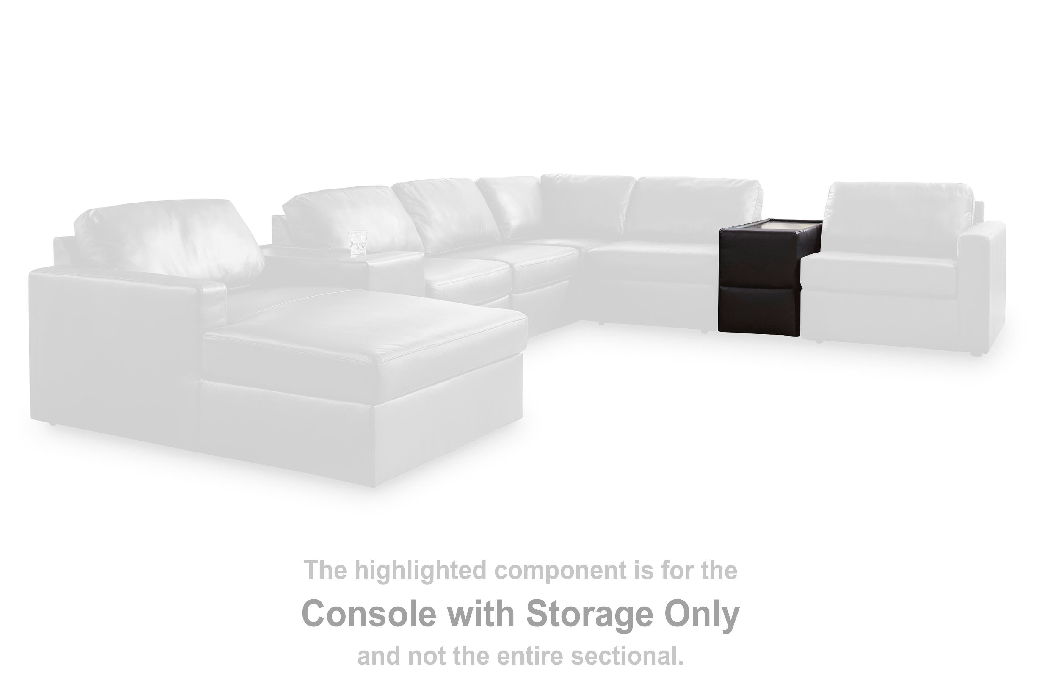 Seccional Modmax II con Chaise y Consolas de Almacenamiento