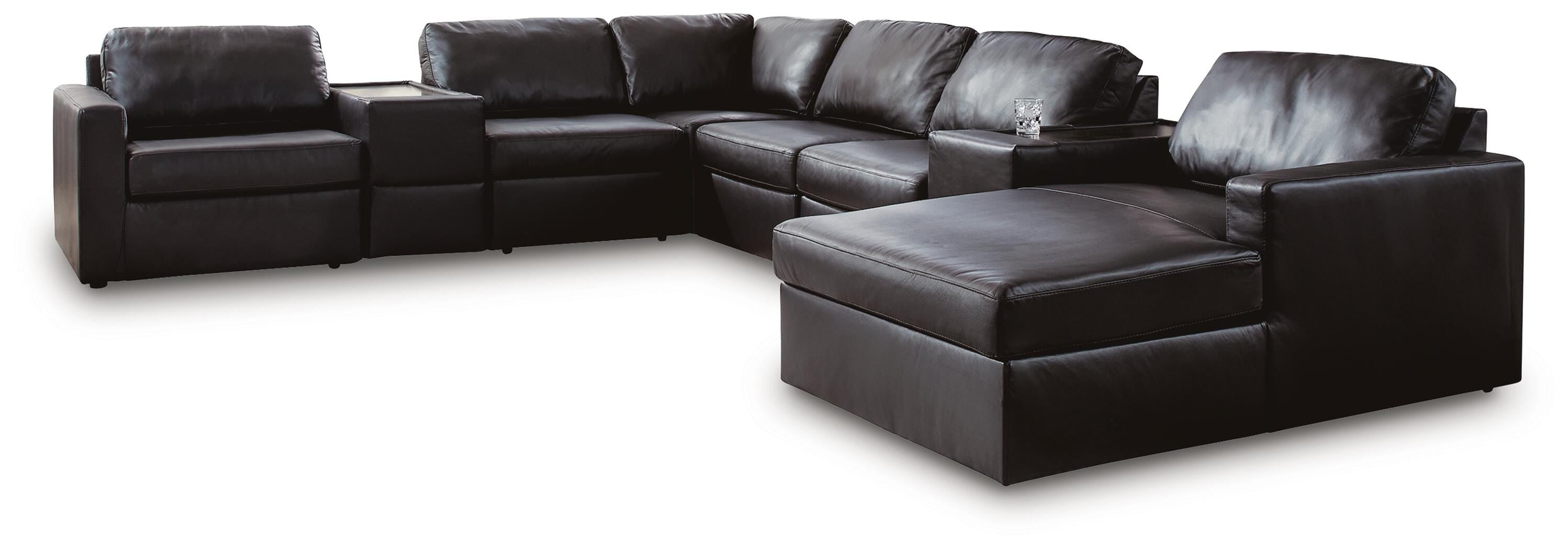 Seccional Modmax II con Chaise y Consolas de Almacenamiento