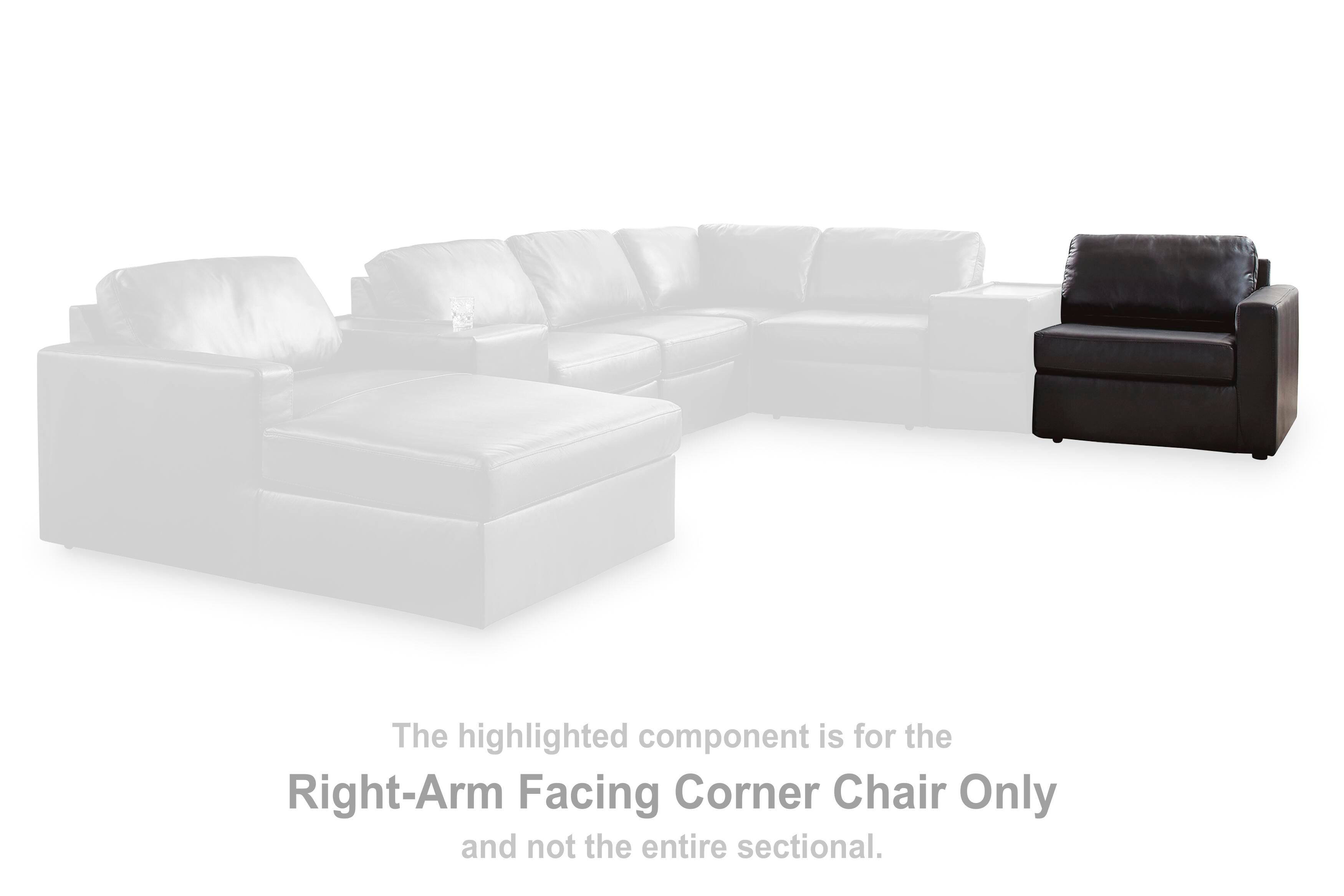 Seccional Modmax II con Chaise y Consolas de Almacenamiento