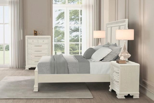 Stella Mia Cama Blanco y Blanco