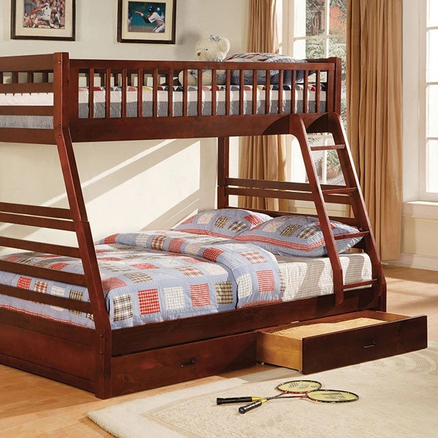 Litera doble/full California II Cherry con 2 cajones (Cherry, Walnut, Grey, & Oak)