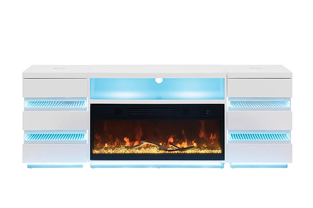 Mueble para TV Terni con chimenea