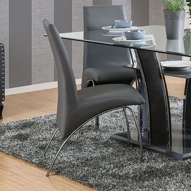 Silla auxiliar Wailoa gris/cromada