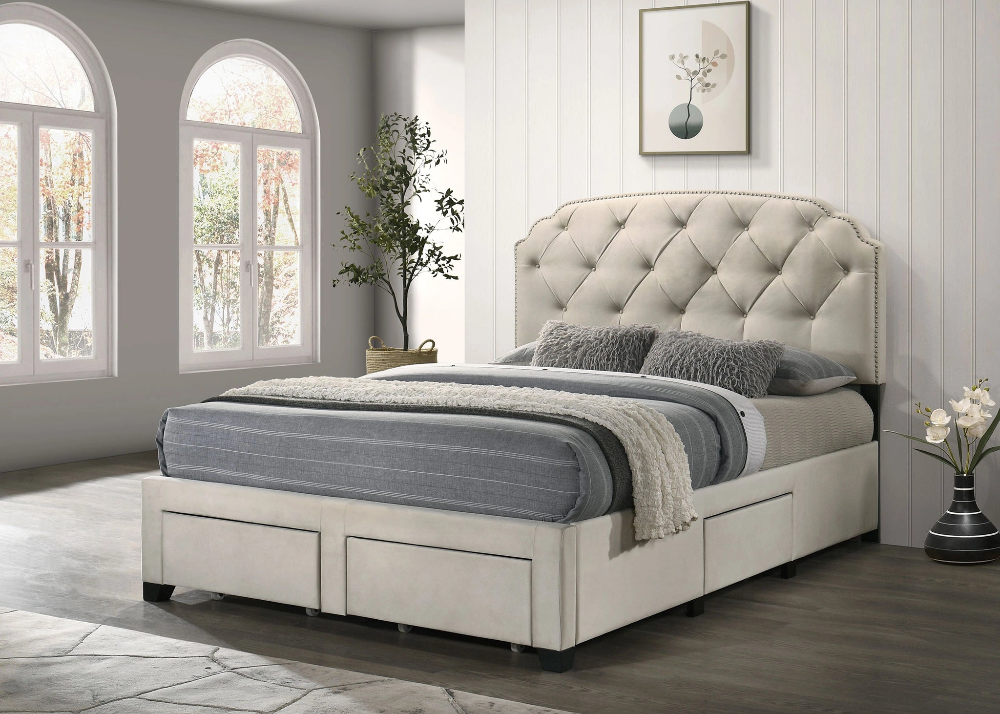 Cama Marianna con Plataforma y Almacenamiento