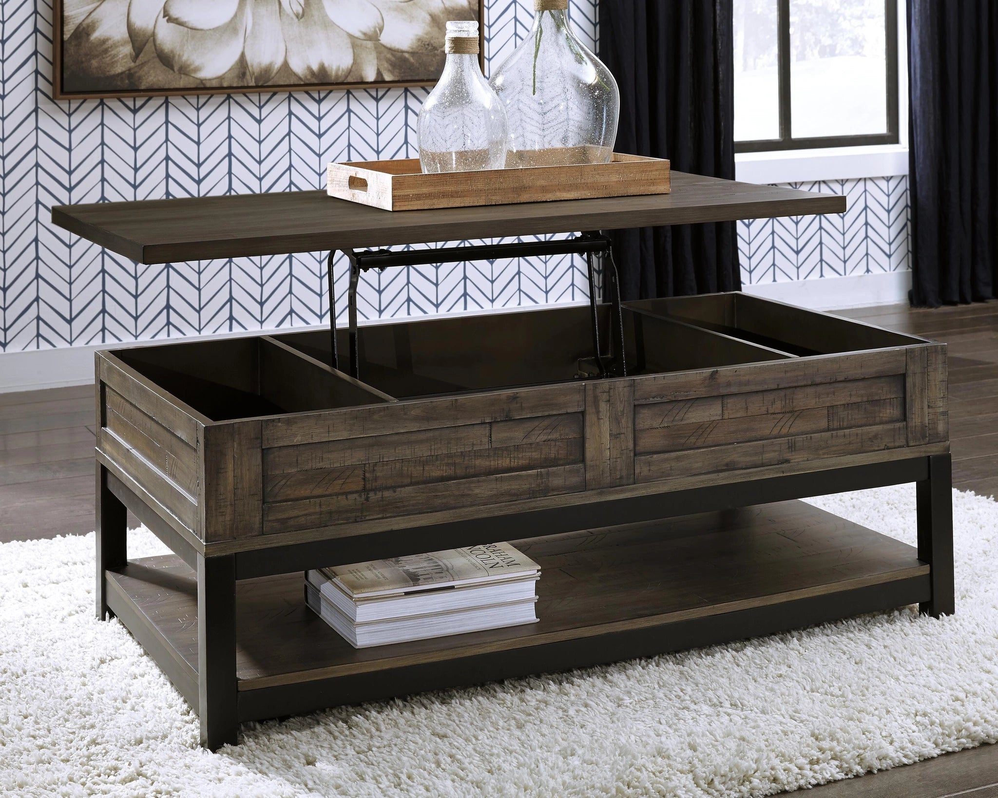 Mesa de centro Johurst con tapa elevable