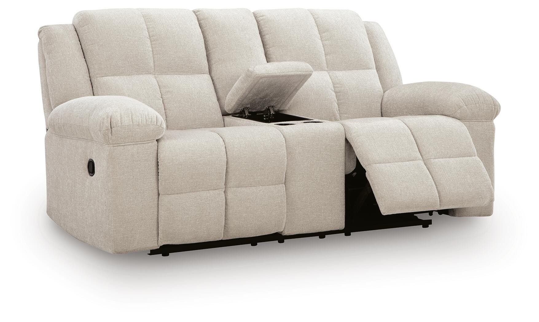 Sofá de dos plazas reclinable Orlen con consola
