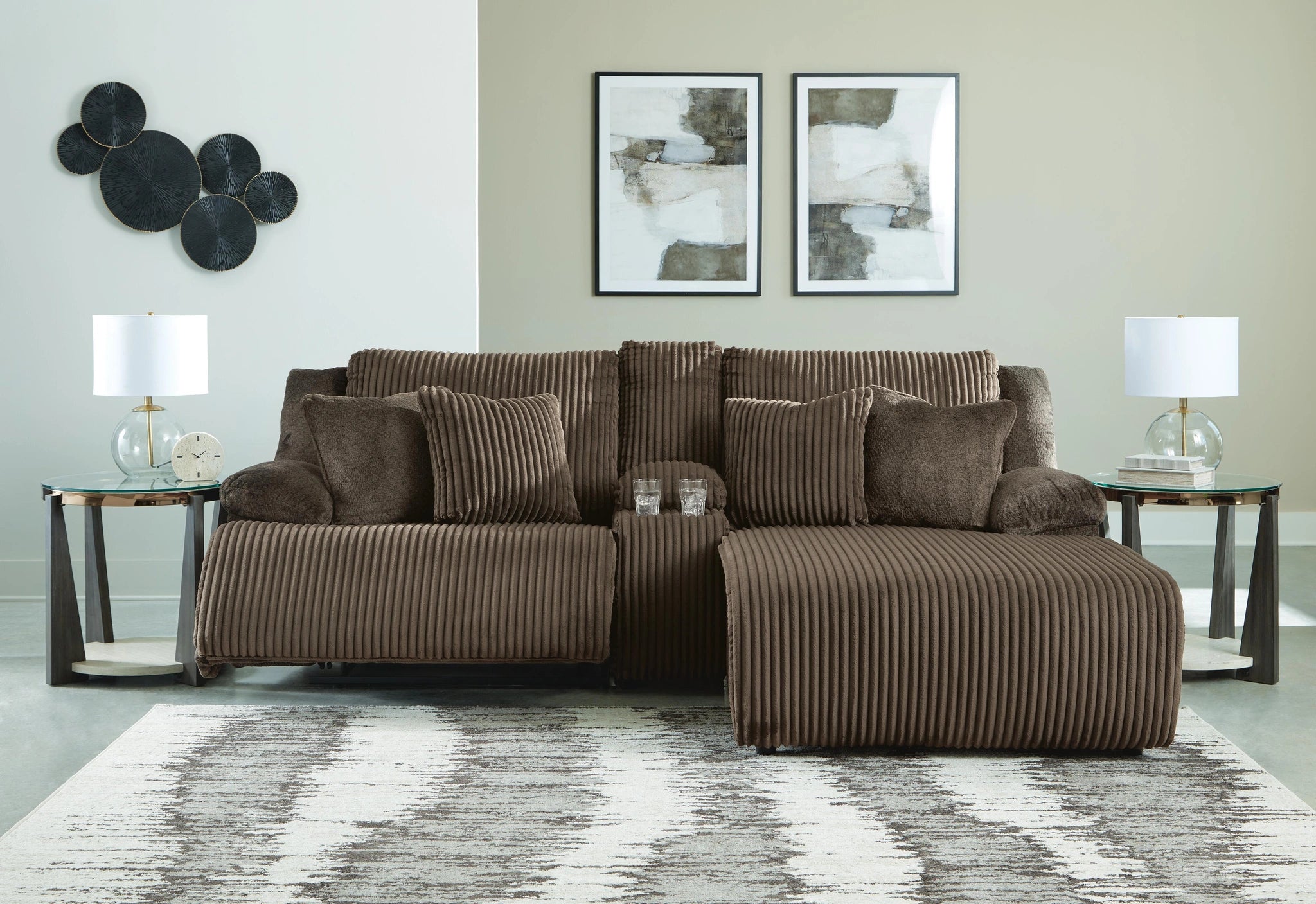 Sofá Seccional Reclinable de Primera Calidad con Chaise
