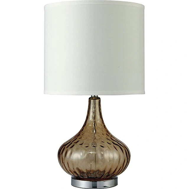 Lámpara de mesa Donna ámbar de cristal de 38.1 cm de alto