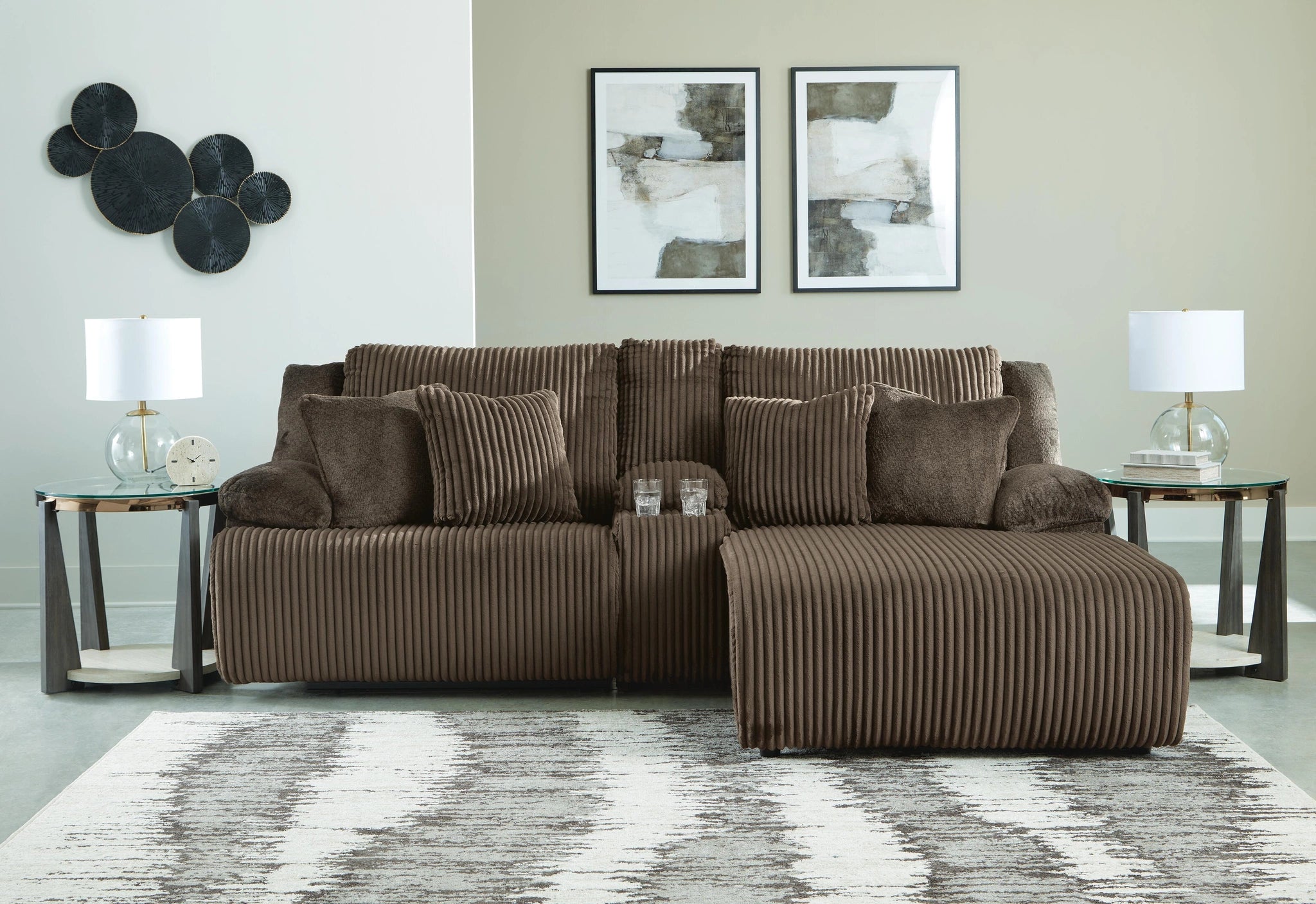 Sofá Seccional Reclinable de Primera Calidad con Chaise