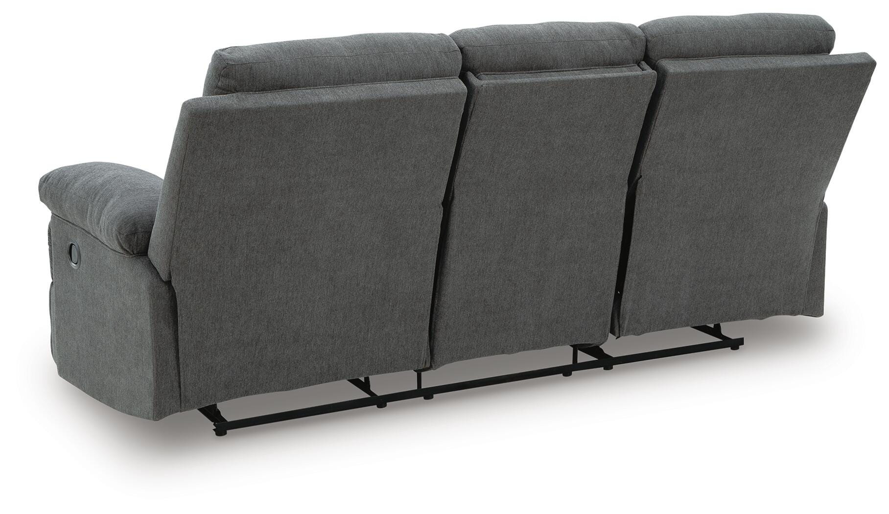 Sofá reclinable de desplazamiento lateral con mesa abatible